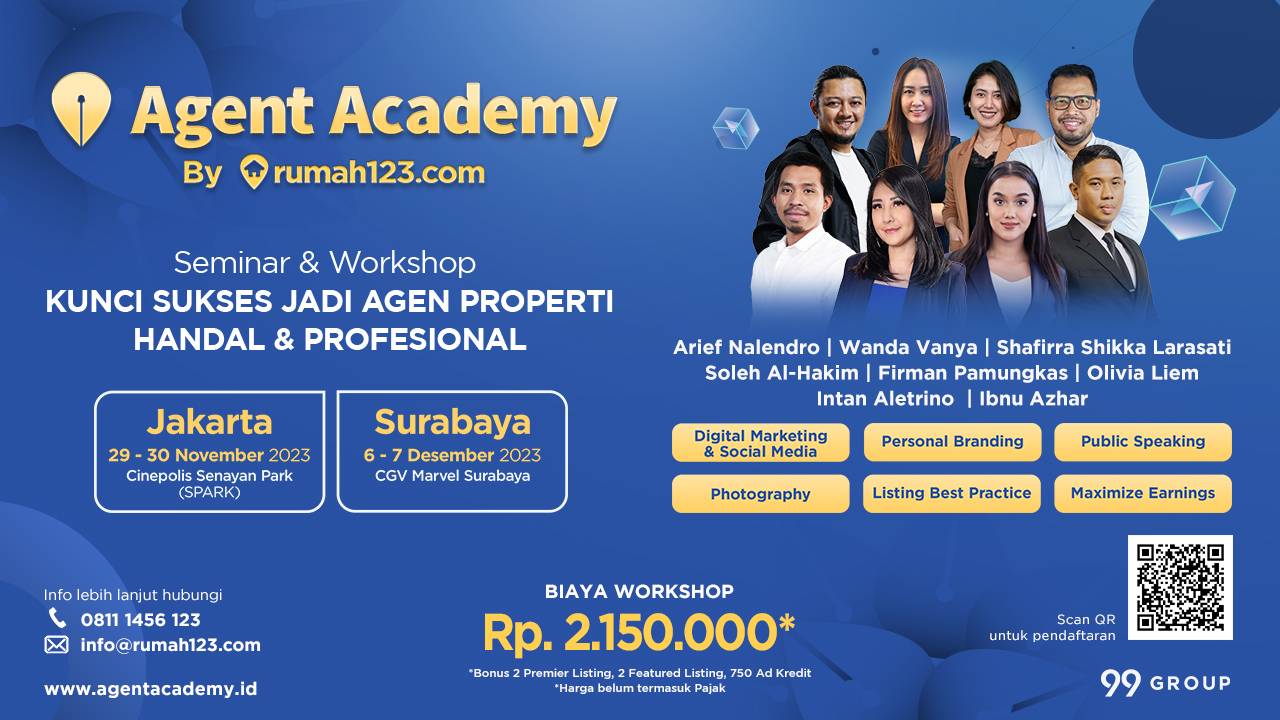 Diajar Narasumber Terbaik, Ikutan Agent Academy by Rumah123, yuk. Biar Makin Handal dan Profesional!