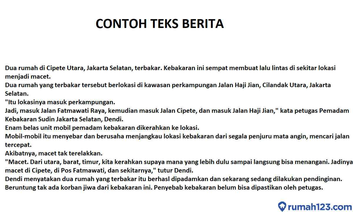 20 Contoh Teks Berita Lengkap dengan Struktur dan Unsur 5W+1H