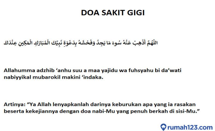 Doa sakit gigi