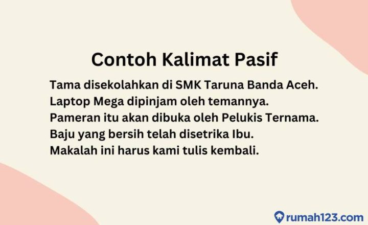 contoh kalimat pasif dalam bahasa indonesia