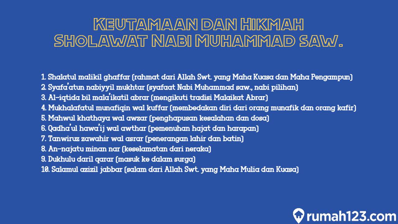 10 Bacaan Sholawat Nabi Sesuai Sunah Dan Keutamaannya