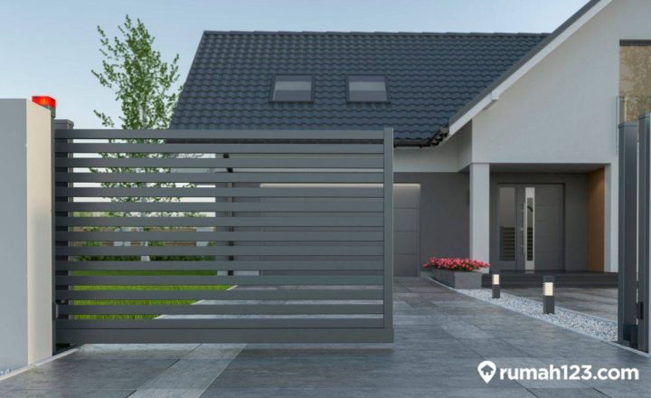 Model Pintu Pagar Dorong Minimalis