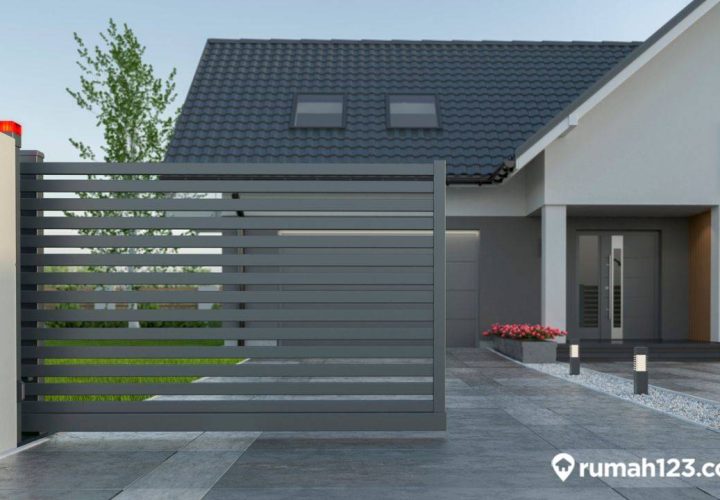 Model Pintu Pagar Dorong Minimalis