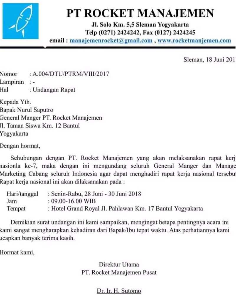 10 Contoh Surat Undangan Rapat Dan Cara Membuatnya