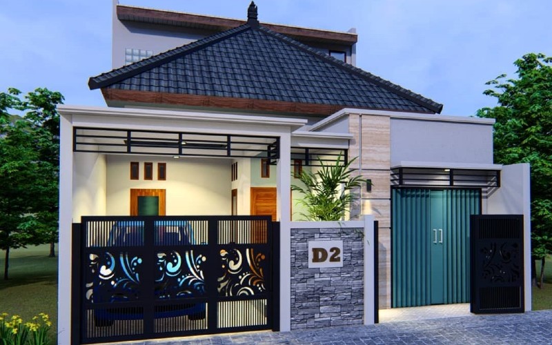 desain rumah dan toko satu lantai tropis minimalis