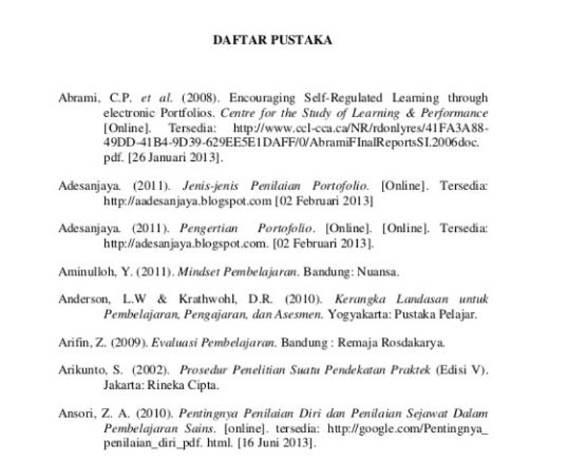 Cara Menulis Dan Contoh Daftar Pustaka Lengkap Dari Berbagai Sumber