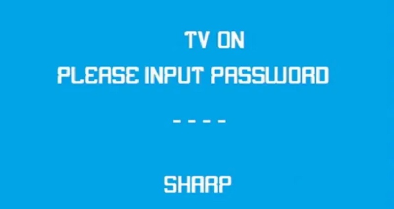 A closed Sharp TV