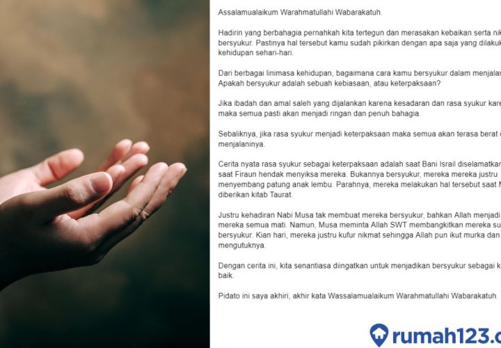 Contoh Ceramah tentang bersyukur