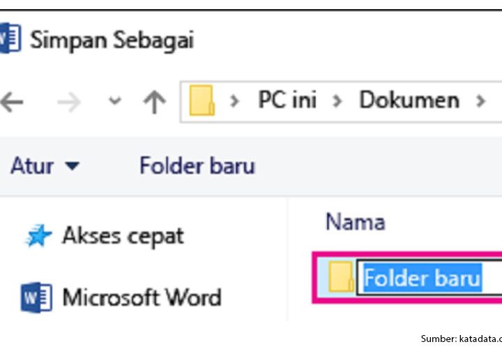 cara membuat folder baru di laptop