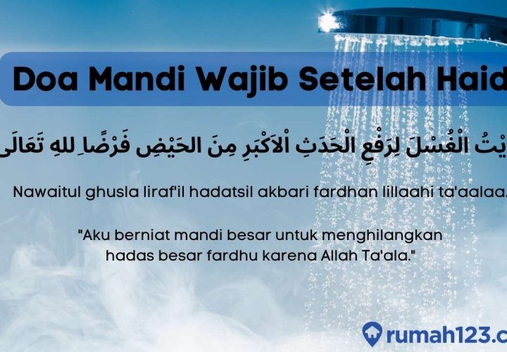 niat mandi wajib setelah haid