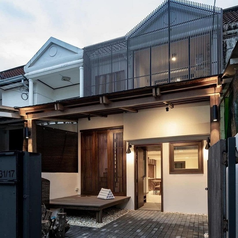 Selection of a minimalist house facade type 42 Japanese accent
