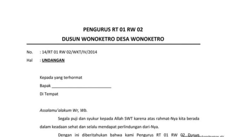 5 Contoh Undangan Rapat RT yang Baik dan Benar. Jangan sampai Keliru, ya!