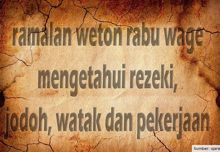 ramalan weton rabu wage