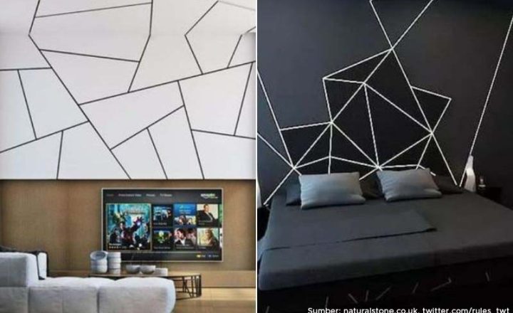 10 Ide Cat Dinding Corak Geometri agar Ruangan Lebih Aesthetic. Cobaik, yuk!