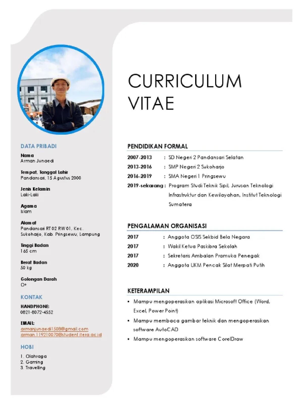 Contoh Cv Magang Mahasiswa Word Well Design Mba Resume Sample | Sexiz Pix