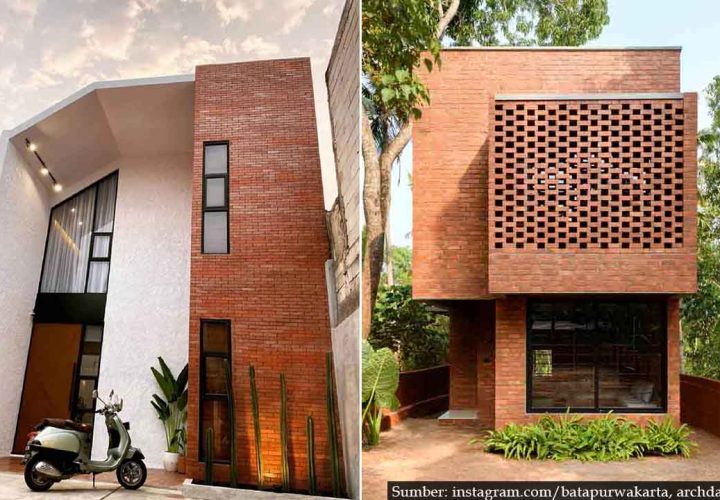 inspirasi desain rumah bata ekspos modern