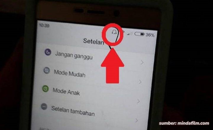 cara menghilangkan tanda headset di hp