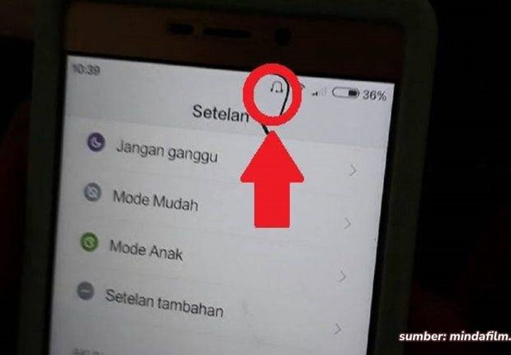 cara menghilangkan tanda headset di hp