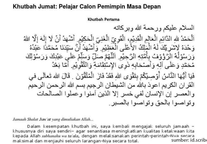 khutbah jumat untuk pelajar