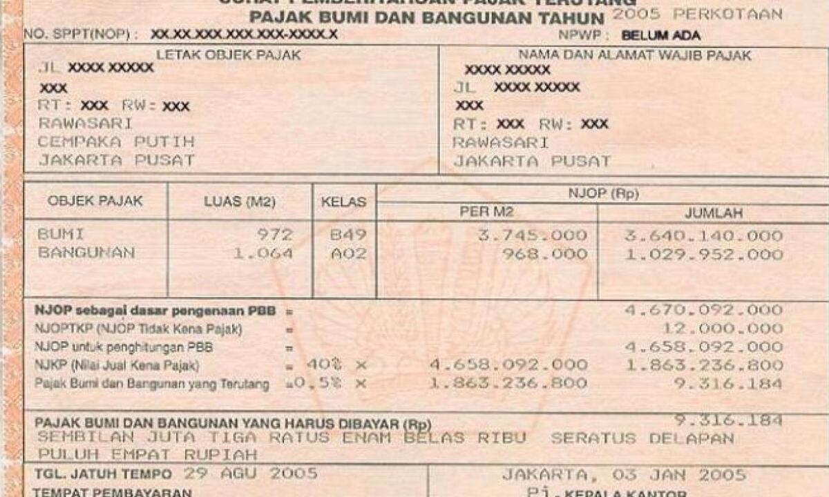 Mengenal Bukti Pembayaran PBB. Plus Cara Mendapatkannya!