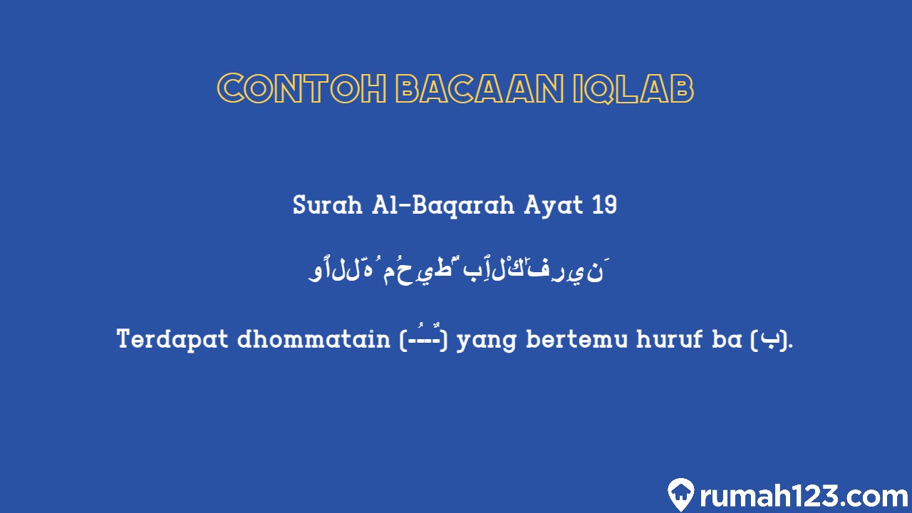 23 Contoh Bacaan Iqlab Dalam Al-Qur'an Serta Hukum Dan Cara Bacanya