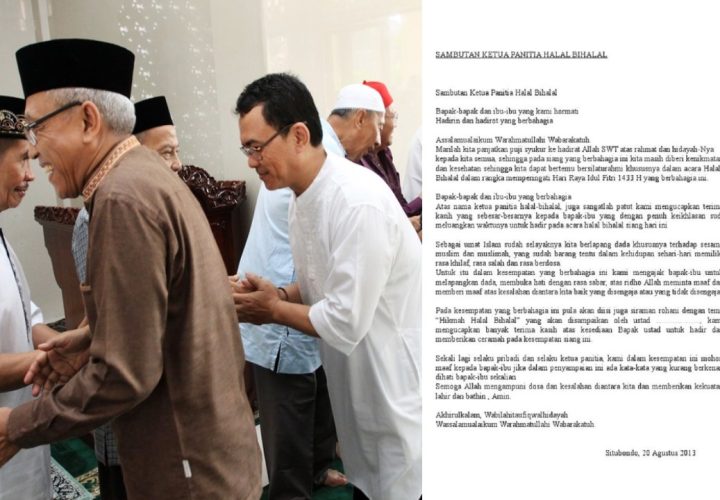 sambutan halal bihalal