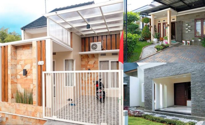 model depan rumah batu alam