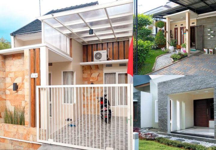 model depan rumah batu alam