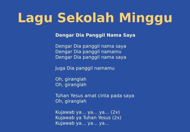 lagu sekolah minggu