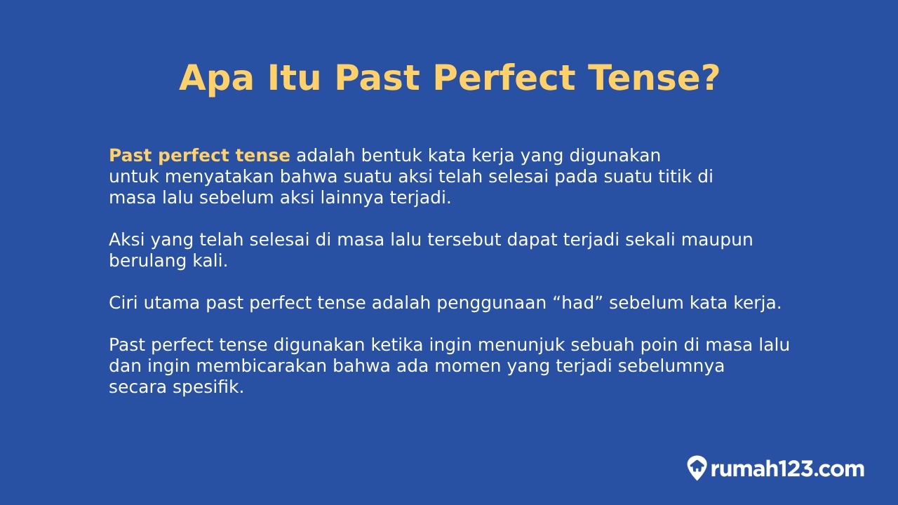 60 Contoh Kalimat Past Perfect Tense Positive, Negative, Interrogative