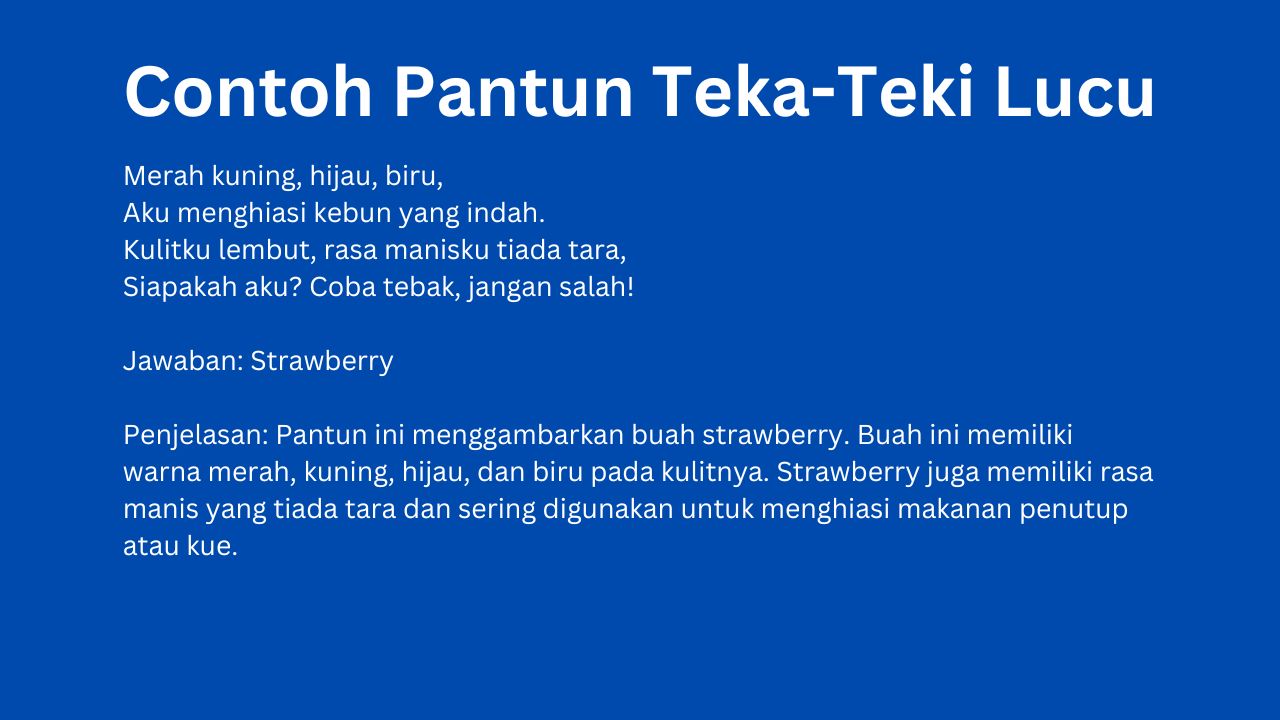 60 Pantun Teka-teki Lucu Lengkap Yang Menghibur, Bikin Penasaran!