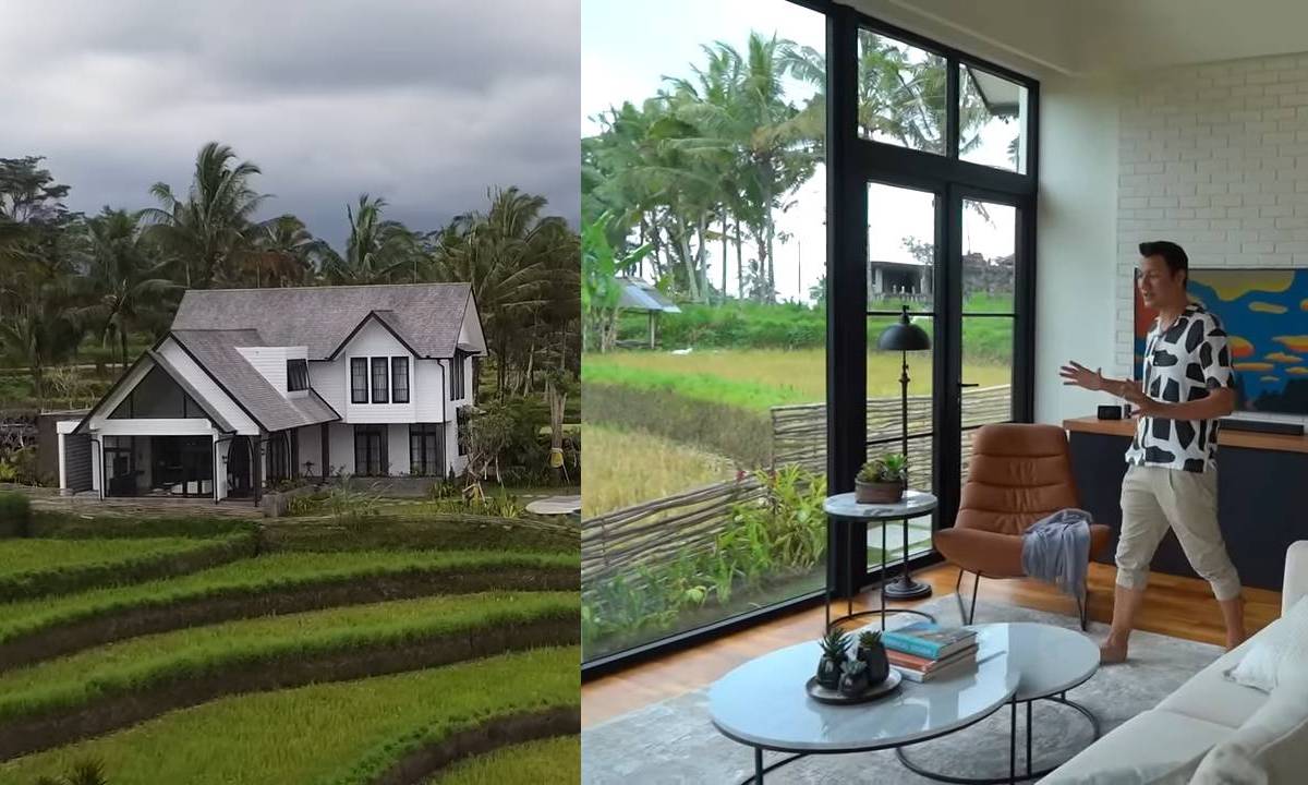 9 Potret Villa Orang Tua Christian Sugiono di Bali yang Serba Canggih. Letaknya di Tengah Sawah!