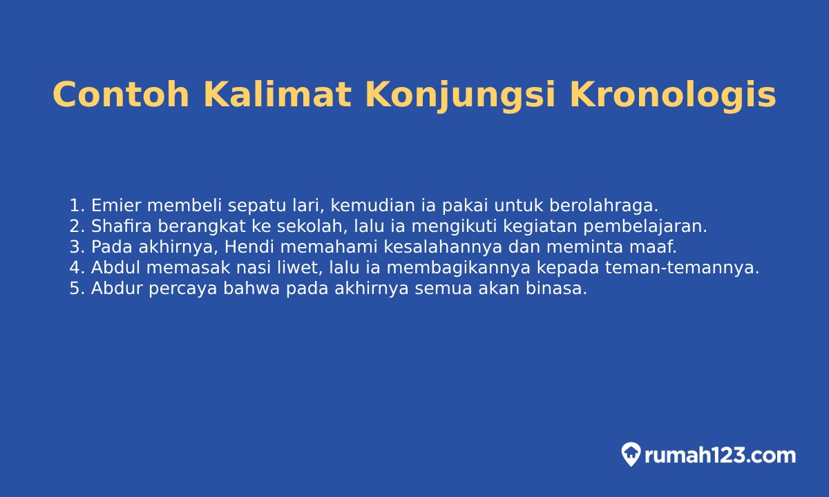 Pengertian Dan Contoh Kalimat Konjungsi Kronologis