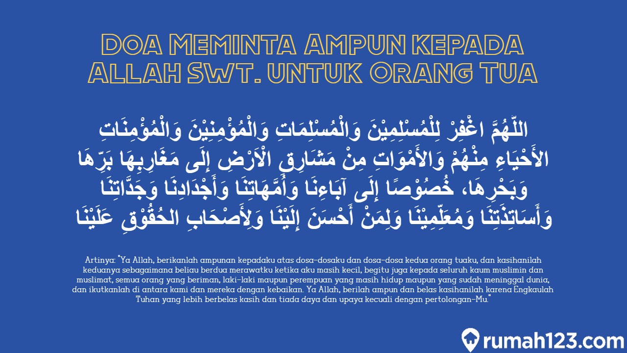 7 Doa Kedua Orang Tua Beserta Artinya. Wajib Dipanjatkan Setiap Hari!