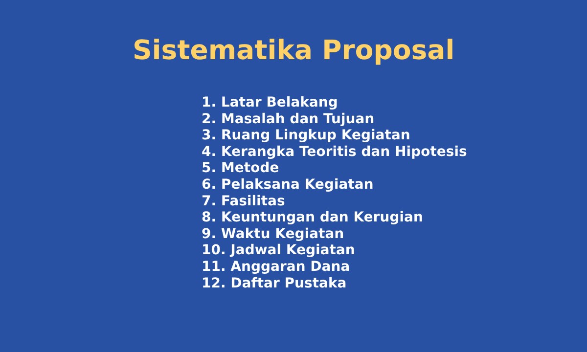 Sistematika Proposal Yang Benar Lengkap Dengan Penjelasannya