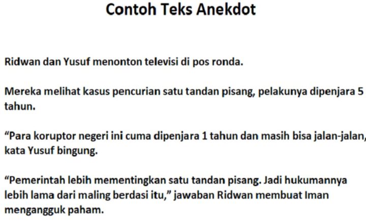 contoh teks anekdot terbaik