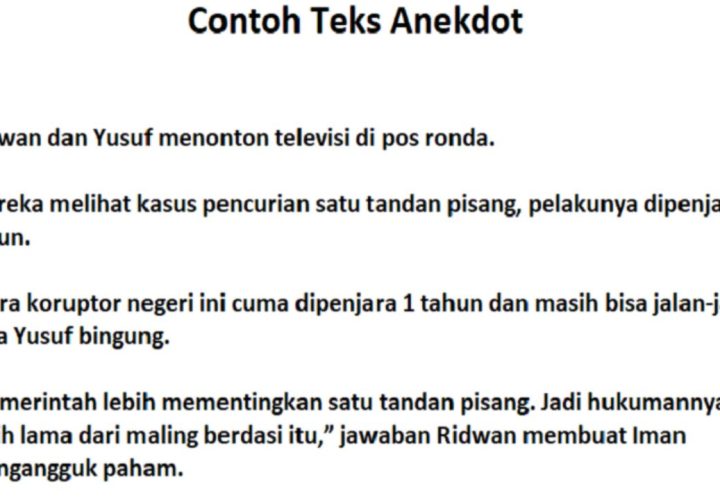 contoh teks anekdot terbaik