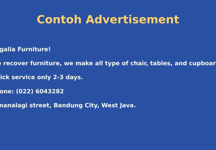 contoh advertisement