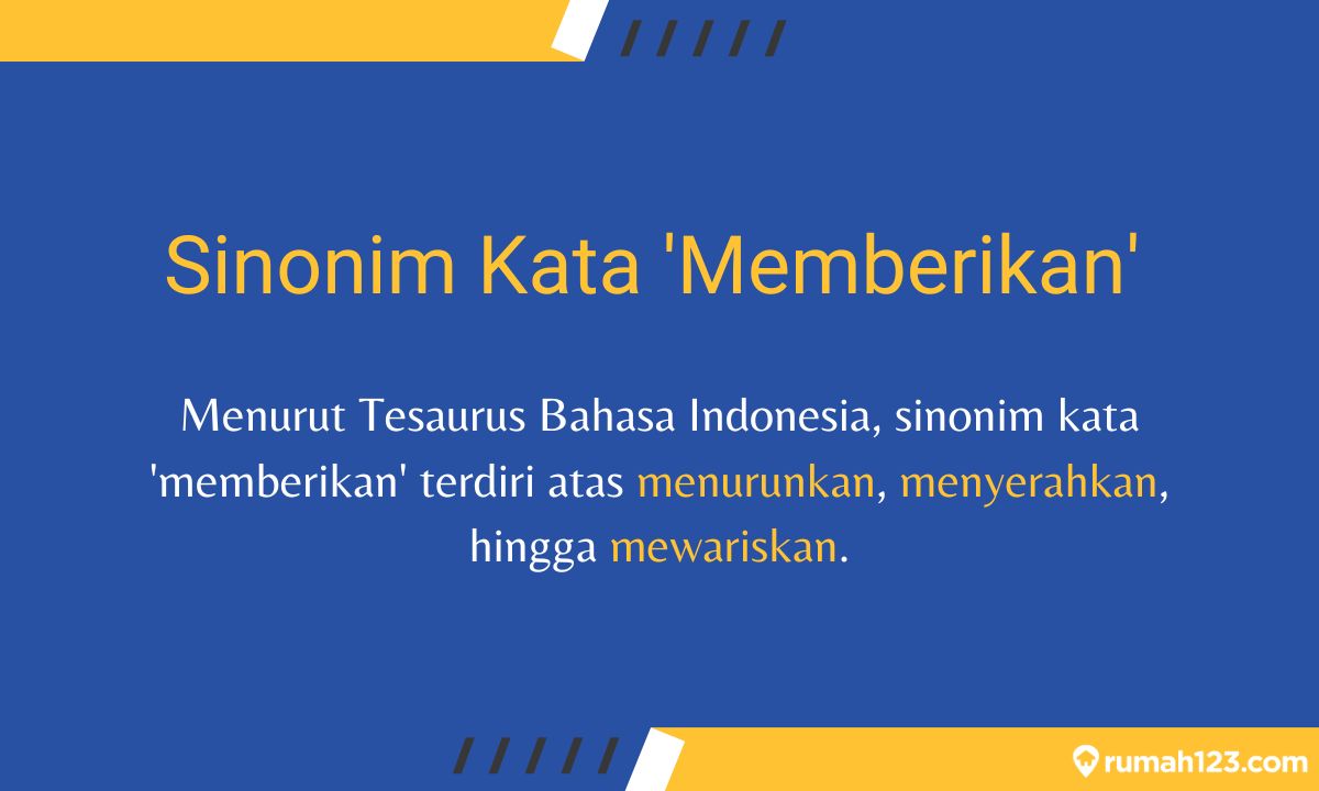 33 Sinonim Kata Memberikan di Tesaurus Bahasa Indonesia