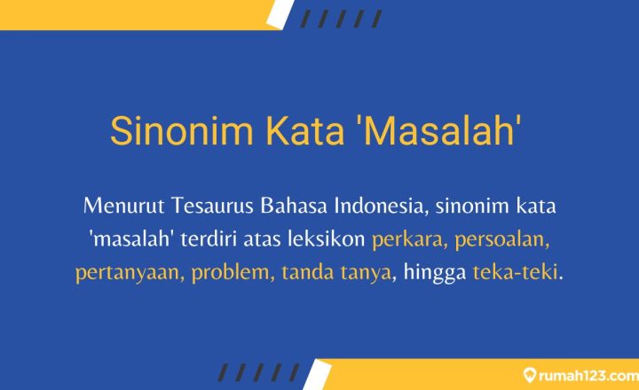 sinonim kata masalah