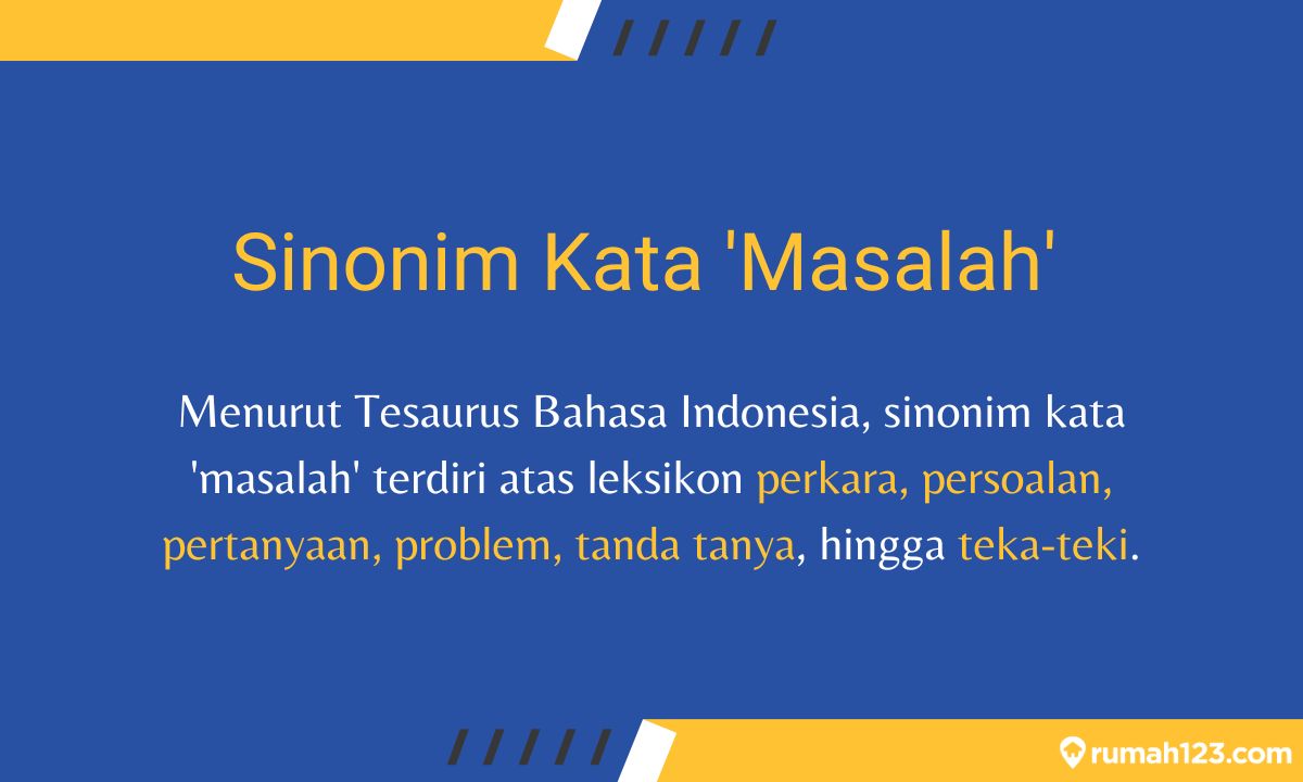 83 Sinonim Kata Masalah dalam Tesaurus Bahasa Indonesia