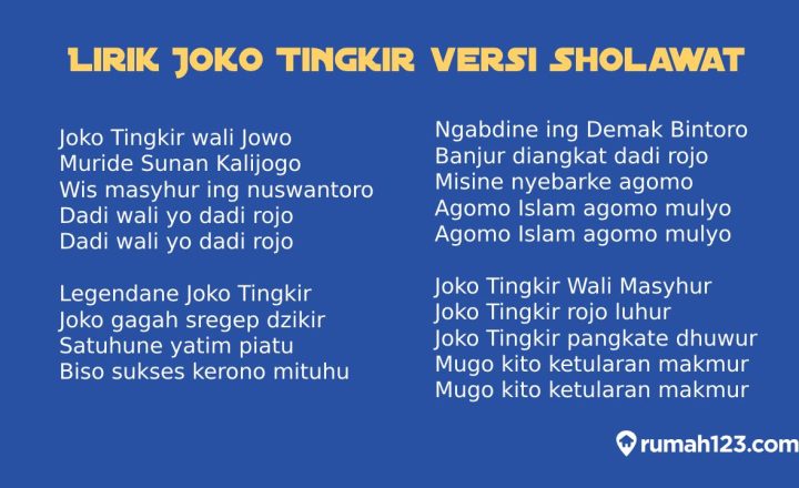lirik joko tingkir versi sholawat