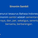 39 Sinonim Kata Sambil dalam Tesaurus Bahasa Indonesia