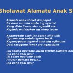 Lirik Sholawat Alamate Anak Sholeh Iku Papat. Lengkap, Mudah Dihafal dan Dilantunkan!