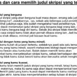 Contoh dan Cara Menjawab Alasan Memilih Judul Skripsi yang Baik dan Benar. Dijamin Diterima Dosen!