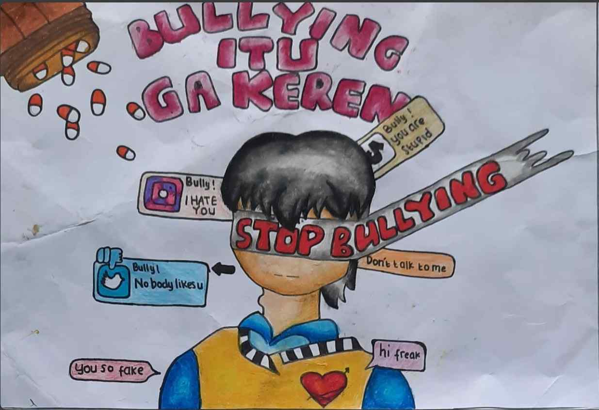 Menggambar Poster Stop Bullying Yang Mudah Dan Gampang Poster Stop ...