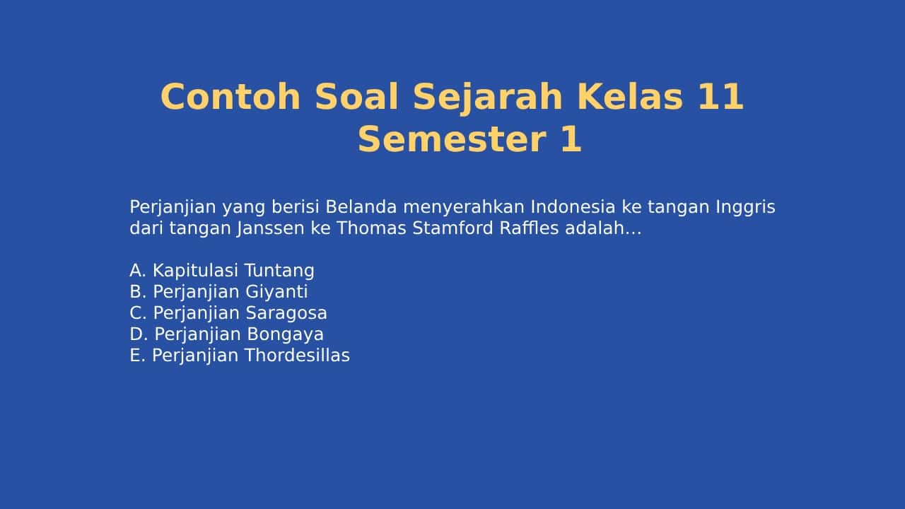 30 Soal Sejarah Indonesia Kelas 11 Semester 1, Referensi Belajar!