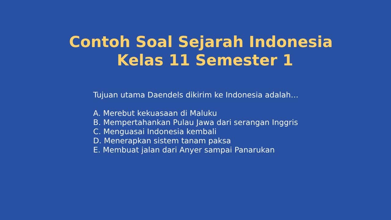 30 Soal Sejarah Indonesia Kelas 11 Semester 1, Referensi Belajar!