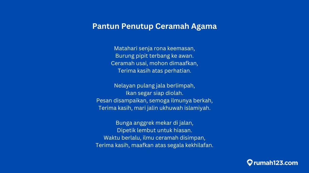 33 Pantun Penutup Ceramah Agama Yang Lucu Dan Bermakna