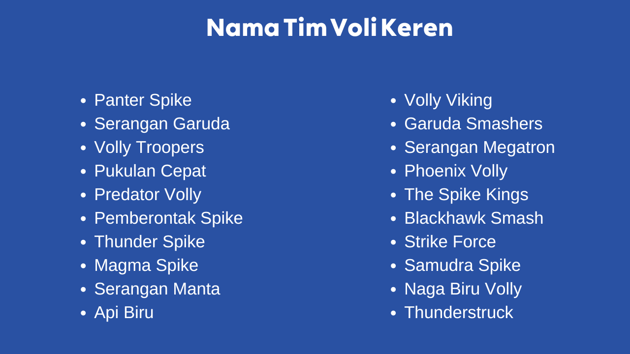 nama tim voli keren